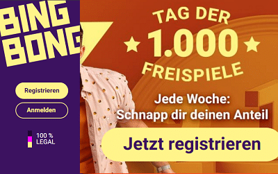1000 Freispiele jede Woche im Bing Bong