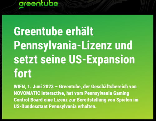 Greentube in US und deutschen Markt